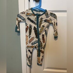 Posh Peanut skateboard print convertible pajamas